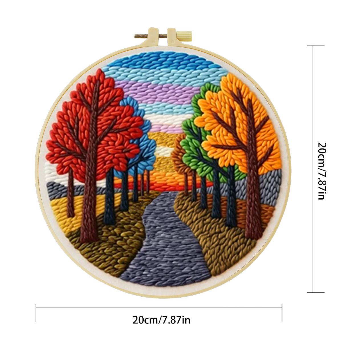 20X20CM/7.87inch Scenery Punch - Textile Sewing Kit recension och pris