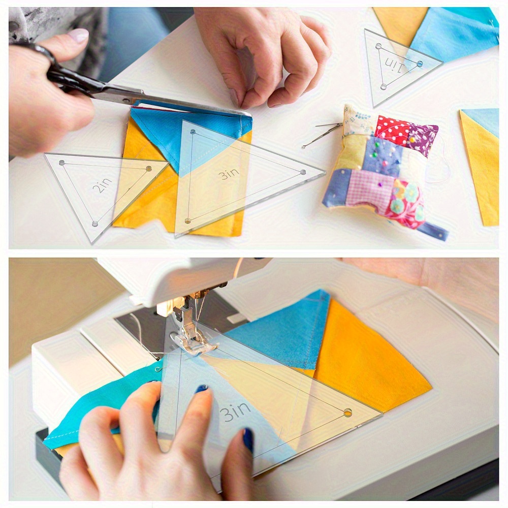 6pcs Acrylic Patchwork Triangl - Quilting Ruler Square recension och pris