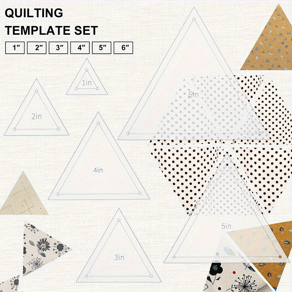 6pcs Acrylic Patchwork Triangl - Quilting Ruler Square recension och pris