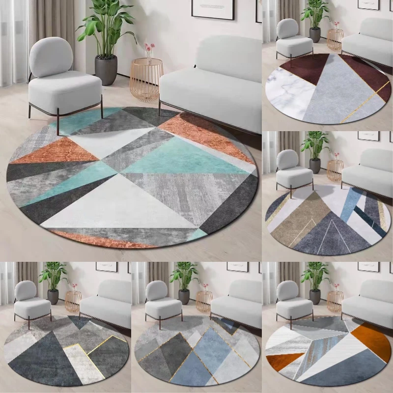 ~O~Geometric Round Rug with Mo - Century Textile & Sewing Supply By Owner recension och pris