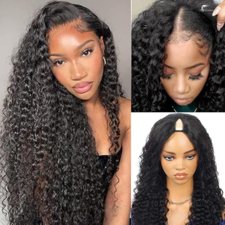 V Part Wig Human Hair Curly Wa - Sewing V recension och pris