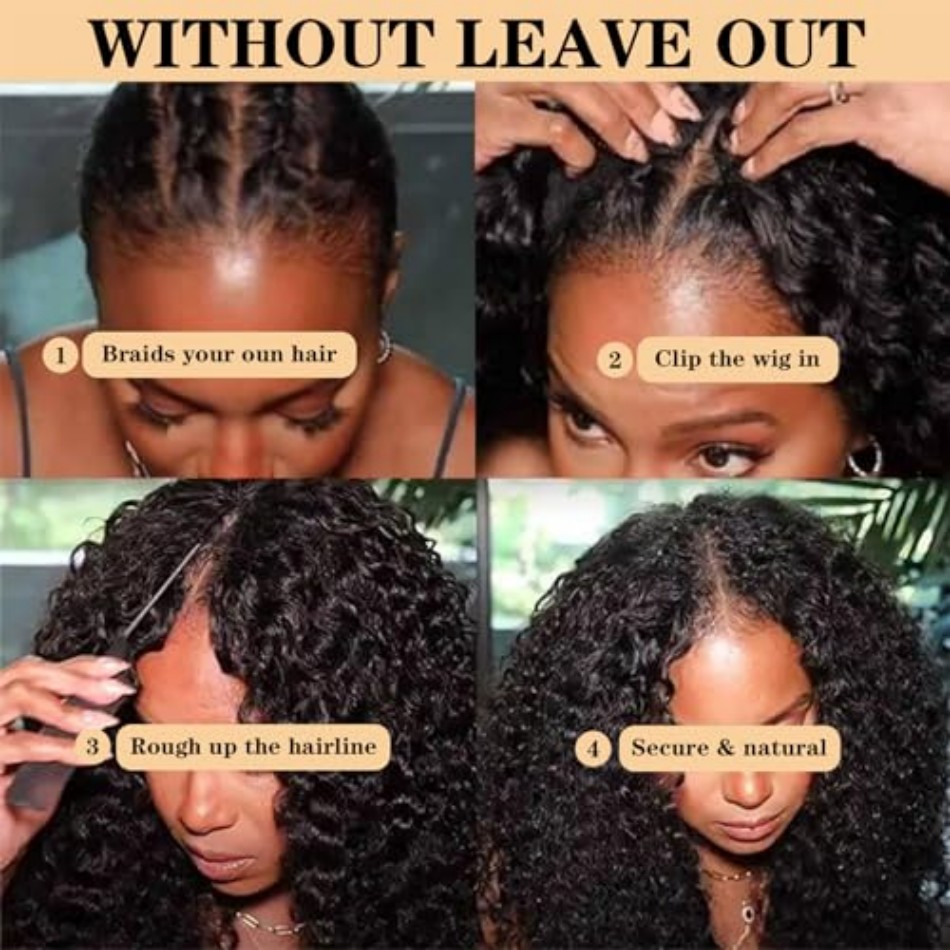 V Part Wig Human Hair Curly Wa - Sewing V recension och pris
