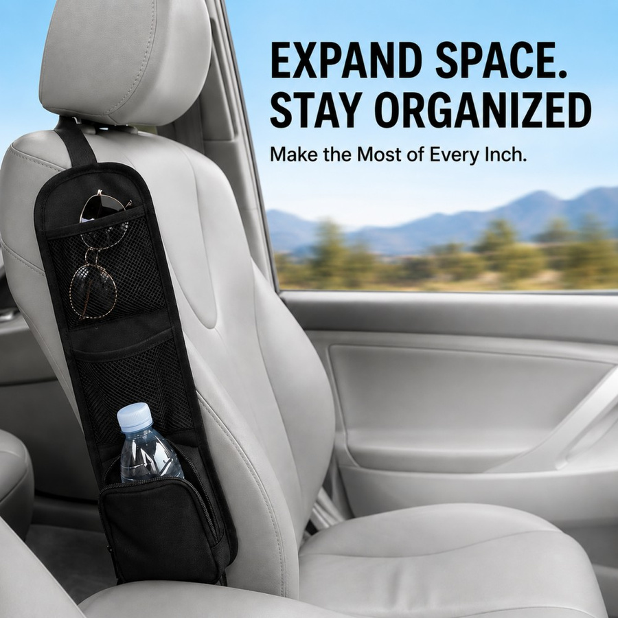 Car Seat Side Hanging Storage  - Elastic Waistband Roll recension och pris