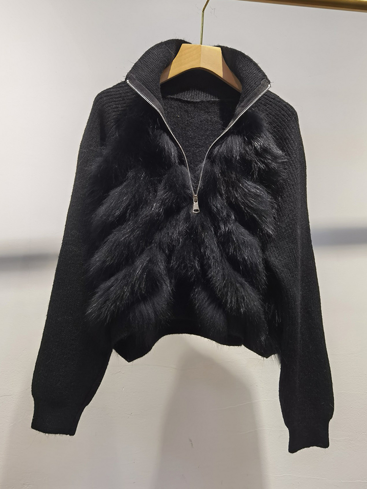 Women Real Fox Fur Coat Sweate - Sewing V recension och pris