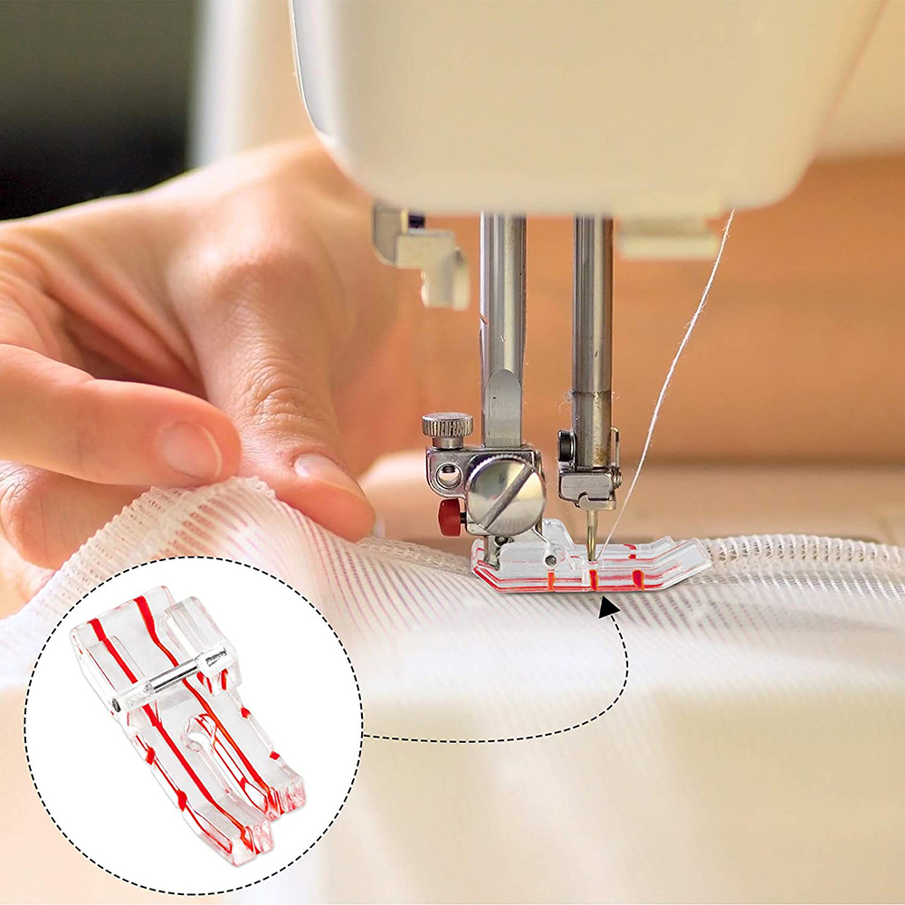 1/2Pcs Border Guide Presser Fo - Rolled Hem Foot recension och pris