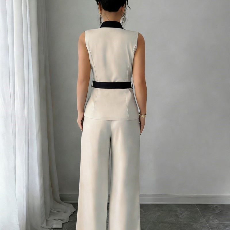 Vest Suit Women Wide Leg Pants - Sewing Jackets recension och pris