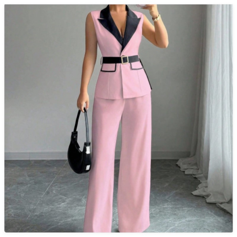 Vest Suit Women Wide Leg Pants - Sewing Jackets recension och pris