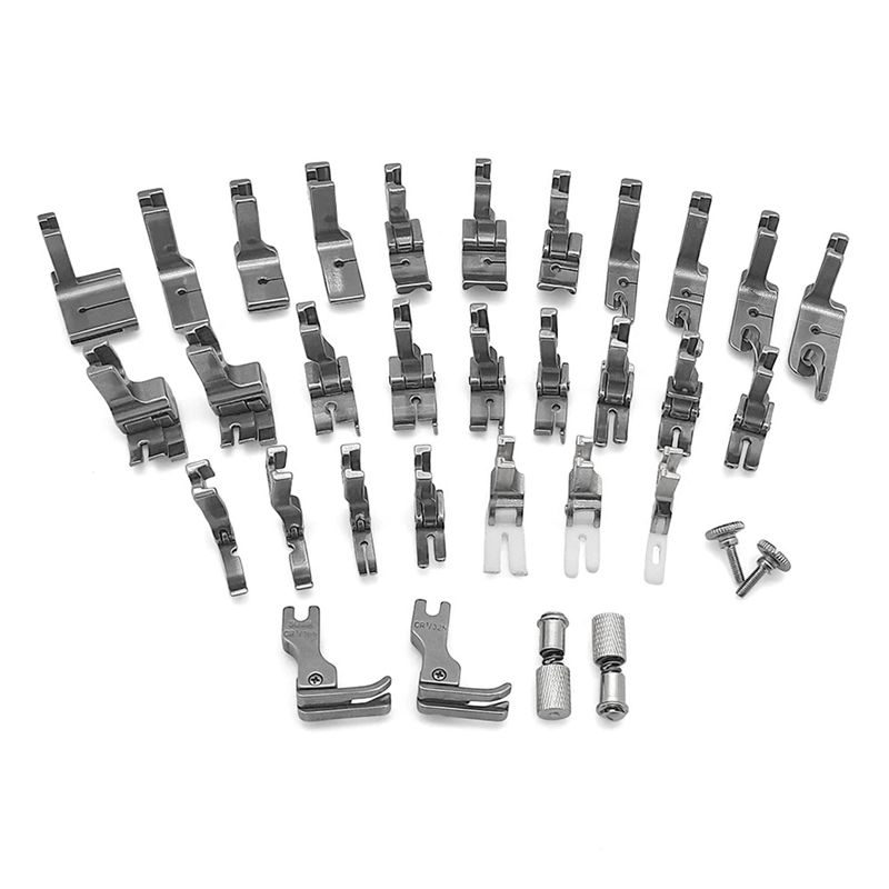 A84E-31 PCS Presser Foot Set 2 - Rolled Hem Foot recension och pris