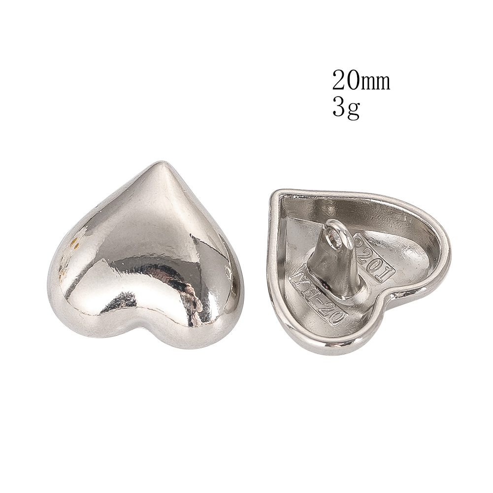 5PCS Metal Heart Shank Buttons - Button Hole Cutter recension och pris