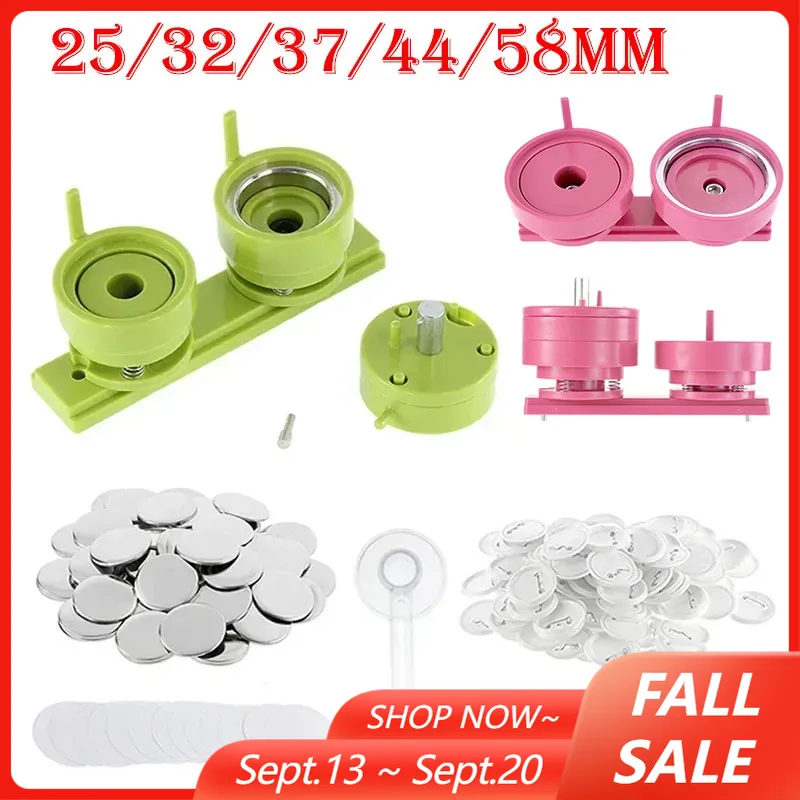 100Sets 25/32/37/44/58mm Badge - Button Hole Cutter recension och pris